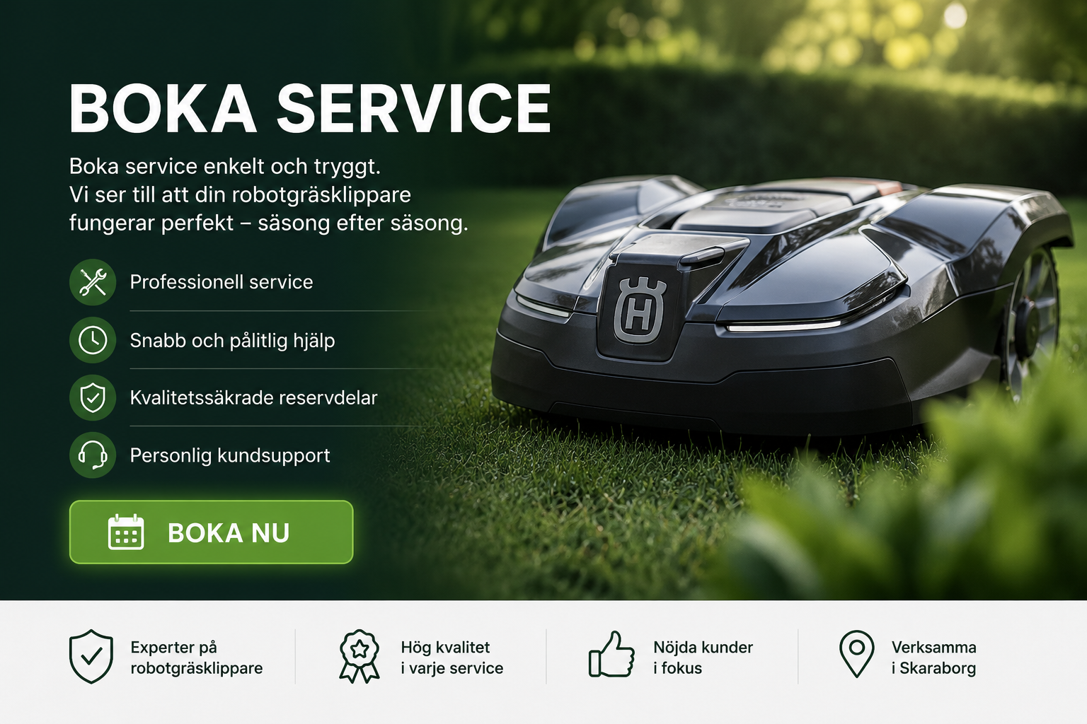Boka service Online- Robotgräsklippare